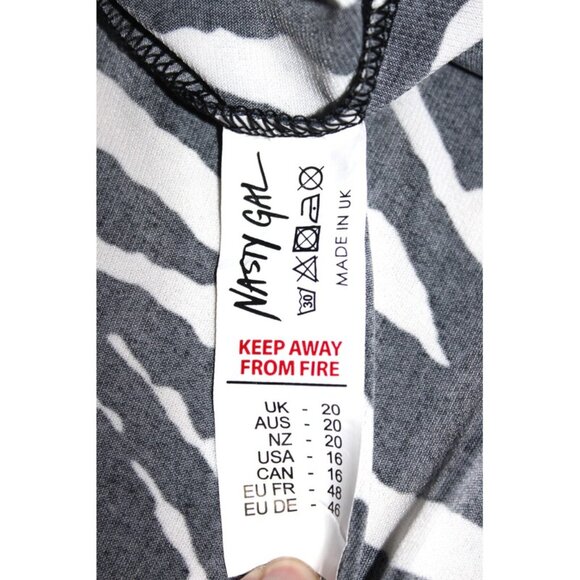 NASTY GAL Be Herd Plus Zebra Midi Dress - Size 16 (XL) - Picture 9 of 14